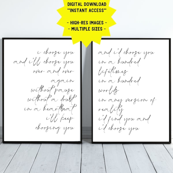 I Choose You - Etsy