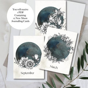 New Moon Journal Card Prompts