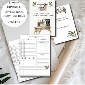 Cottage Witch A5 WIDE Book of Hearth and Home - PRINTABLE
