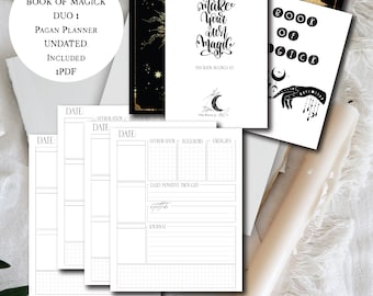A5 WIDE The Pagan Planner Book of Magick DUO 1: PRINTABLE