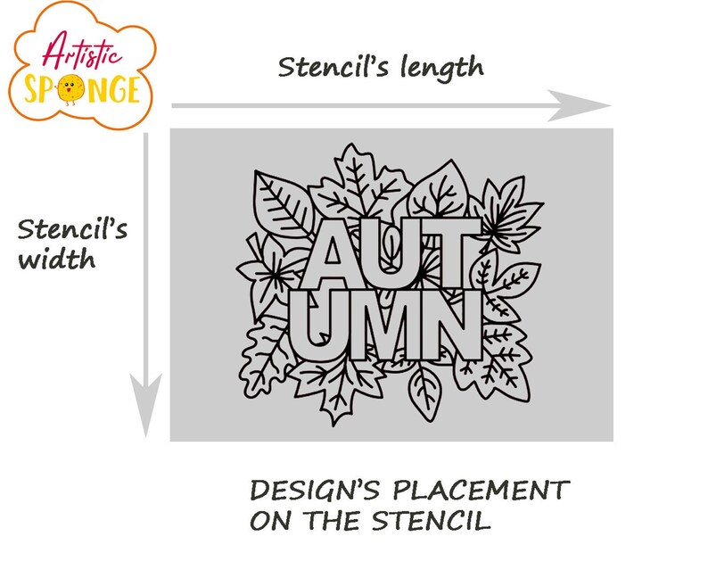 Stincil Fall Autumn Leaves Stencil, Fall Art Craft, Large Sizes W7 - Etsy