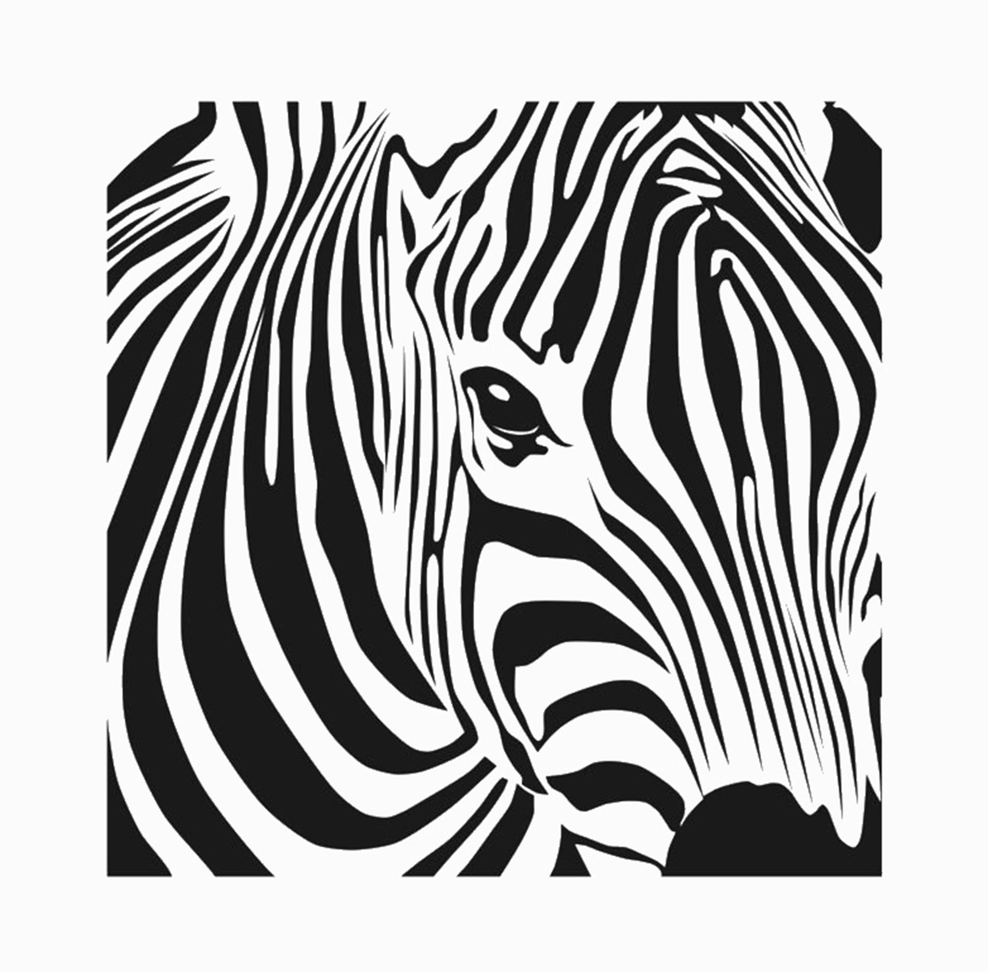 Parete stencil Zebra stencil grandi dimensioni modello per muro