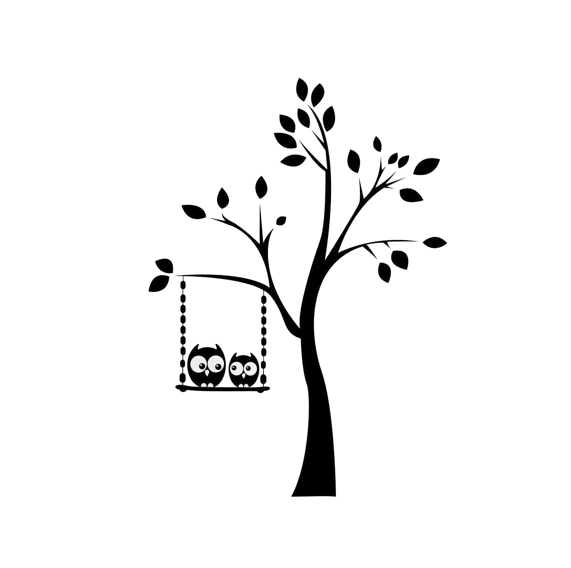 Owl Tree Wall Stencil - Etsy