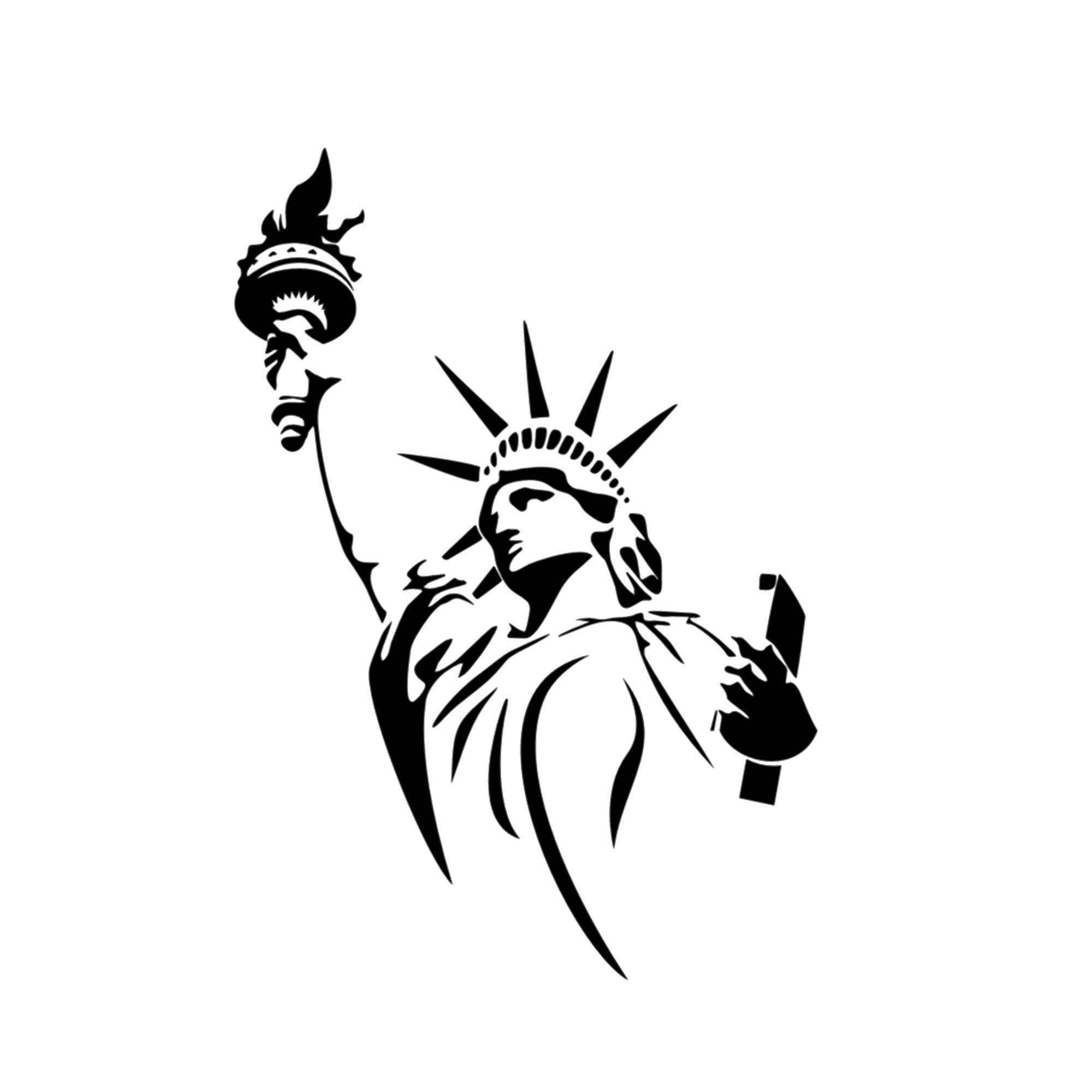  Statue of Liberty Stencil - Liberty Stencil, Patriotic  Stencil, 4th of July Stencil, NYC Stencil, Memorial Day : Arts, Crafts &  Sewing