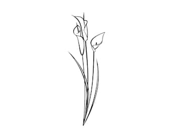 LILY FLOWER Reusable Stencil Sizes A5 A4 A3 Romantic Shabby Chic Flora / F3_61