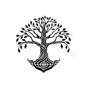 Stencil Albero della vita: Mylar riutilizzabile o monouso, decorazione murale TOL4