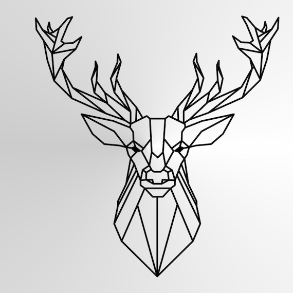 Geometric Deer Head Reusable Stencil Sizes A5 A4 A3 Modern Art Etsy geometric-deer-head-reusable-stencil-sizes-a5-a4-a3-modern-art-etsy