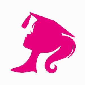 Barbie Puppe Mädchen Uni Abschluss Hut Ken Boys Room Modisch Rosa Film Wiederverwendbar Schablone Größen A5 A4 A3 Wand-Dekor Modern / BR17 L