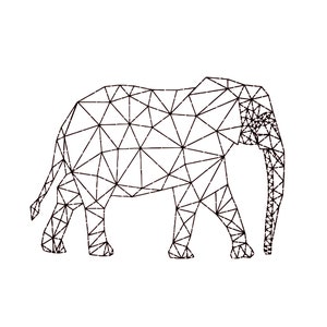 Geometric Elephant Reusable Stencil Sizes A5 A4 A3 Modern Art Child Kids Room/ Kids125