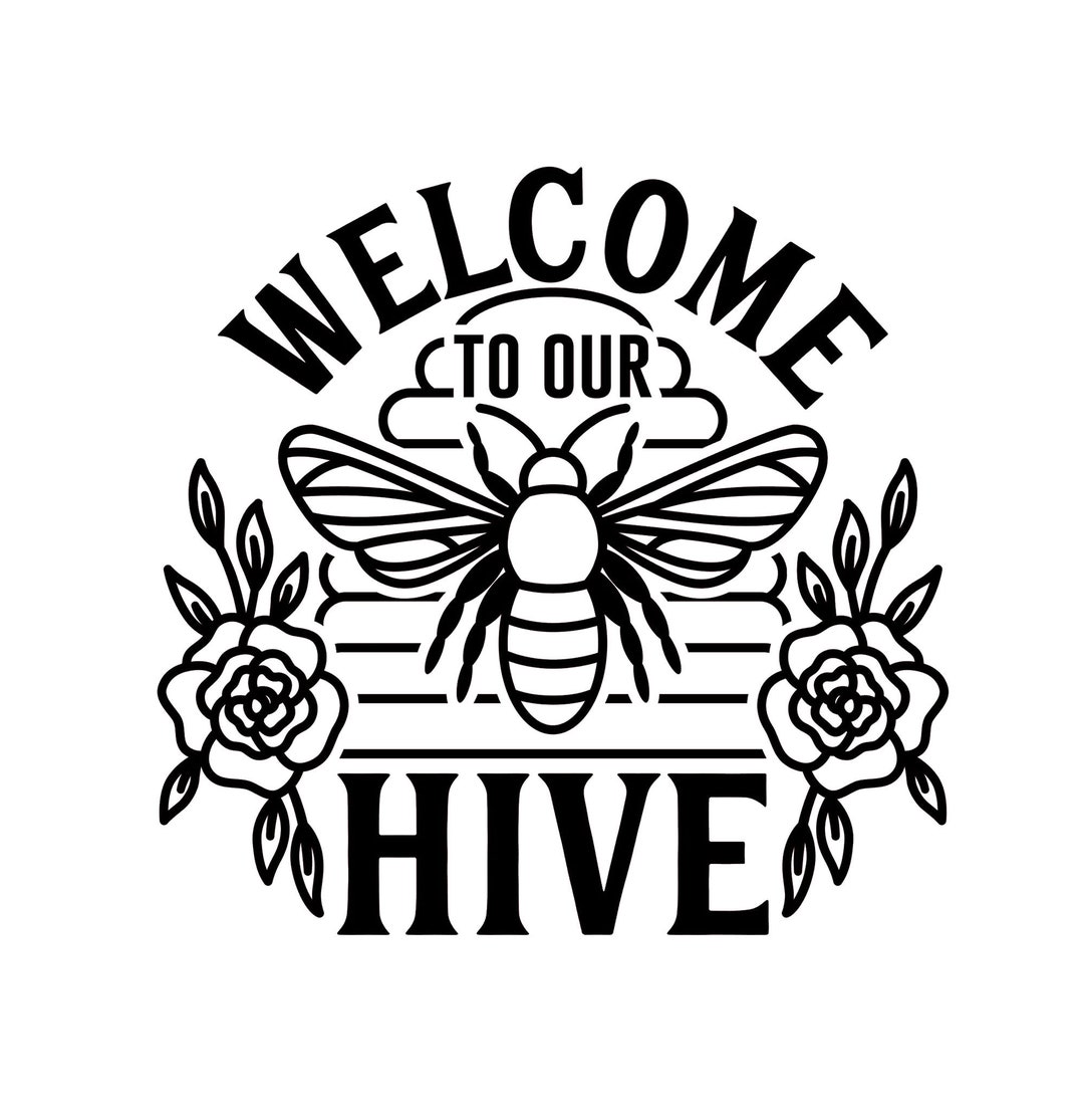 Welcome to Our Hive Reusable Stencil Sizes A5 A4 A3 Shabby Chic Art ...