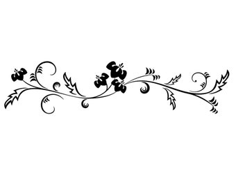 Floral Border Reusable Stencil Sizes A5 A4 A3 Romantic Shabby Chic Craft DIY ART / J1