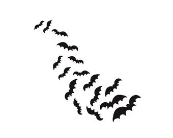 Wave of bats HALLOWEEN Reusable Stencil Size A5 A4 A3 Decoration Cards Craft / H17