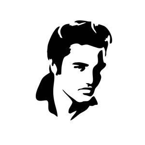 Puede incluir: Silueta en blanco y negro de un hombre con el pelo peinado hacia atr&aacute;s. El hombre lleva una camisa con cuello y tiene una expresi&oacute;n seria en su rostro.