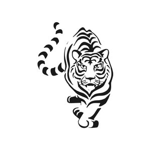 Tiger Artistic Sketch Reusable Stencil Sizes A5 A4 A3 Modern Kids Wild / Animal100