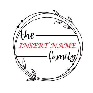 Personalised Family Name Stencil Bespoke Occasional Card Wedding Celebration C1