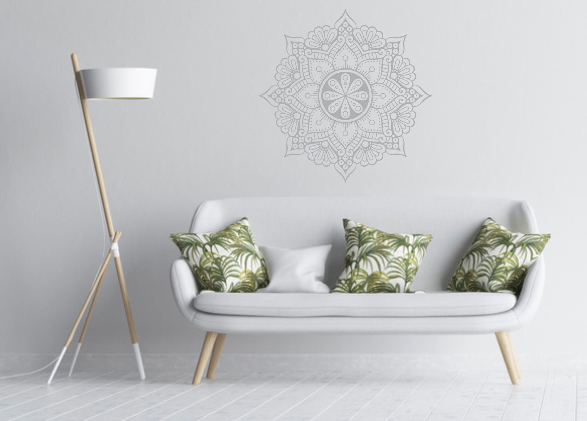 Stencil Mandala Gigante 200cm - Modello Riutilizzabile Per Pareti, Pavimenti E Mobili | Decorazione Fai Da Te