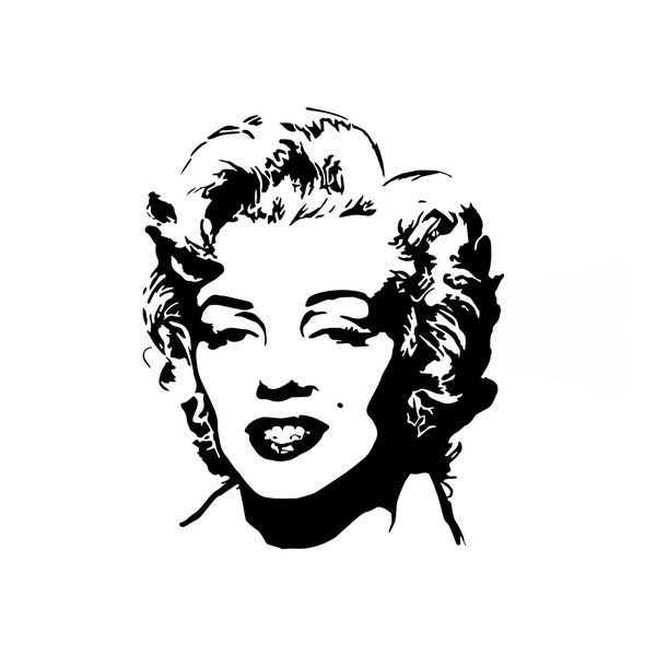 Marilyn Monroe Reusable Stencil Sizes A5 A4 A3 Art Famous People Movie Star Actress Singer / Marilyn1