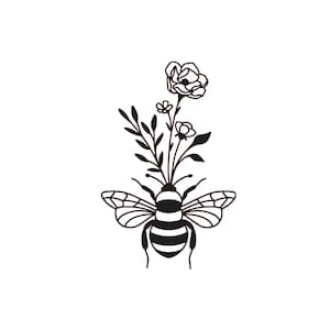 Plantilla reutilizable de abeja y flores, decoración mística (A5, A4, A3) MG19