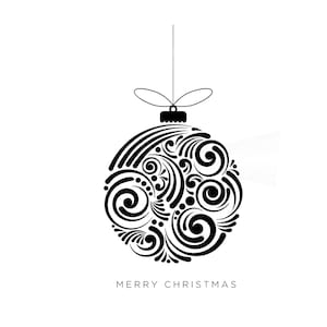 Christmas Bauble Cards Decoration Gifting Reusable Stencil A5 A4 A3 / Snow11