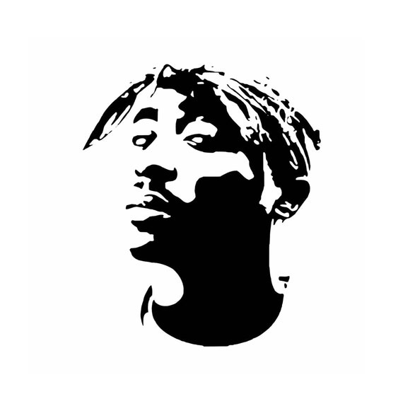 Tupac Face Rap Reusable Stencil Sizes A5 A4 A3 Art Famous People Star  Singer / Tupac - Etsy
