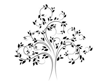 WideTree Leaves Reusable Stencil Sizes A5 A4 A3 Craft Flora Nature Shabby Chic / T45