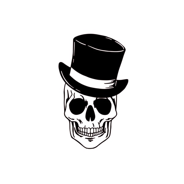Tête de mort avec un chapeau pochoir réutilisable tailles A5 A4 A3 décor spirituel mort mortalité Halloween / MG40