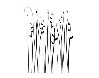 Grass Reusable Stencil Sizes A5 A4 A3 Shabby Craft Art Painting Wall Wood Furniture Flora / F39