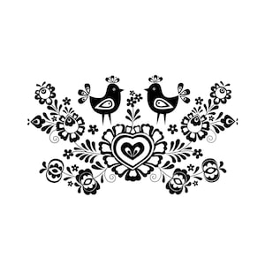 Folk Art Rooster Stencil | Reusable Craft Template for DIY Decor