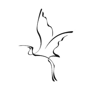 FLYING AIRONE SKETCH Stencil riutilizzabile Dimensioni A5 A4 A3 Craft Kids Room / Kids145