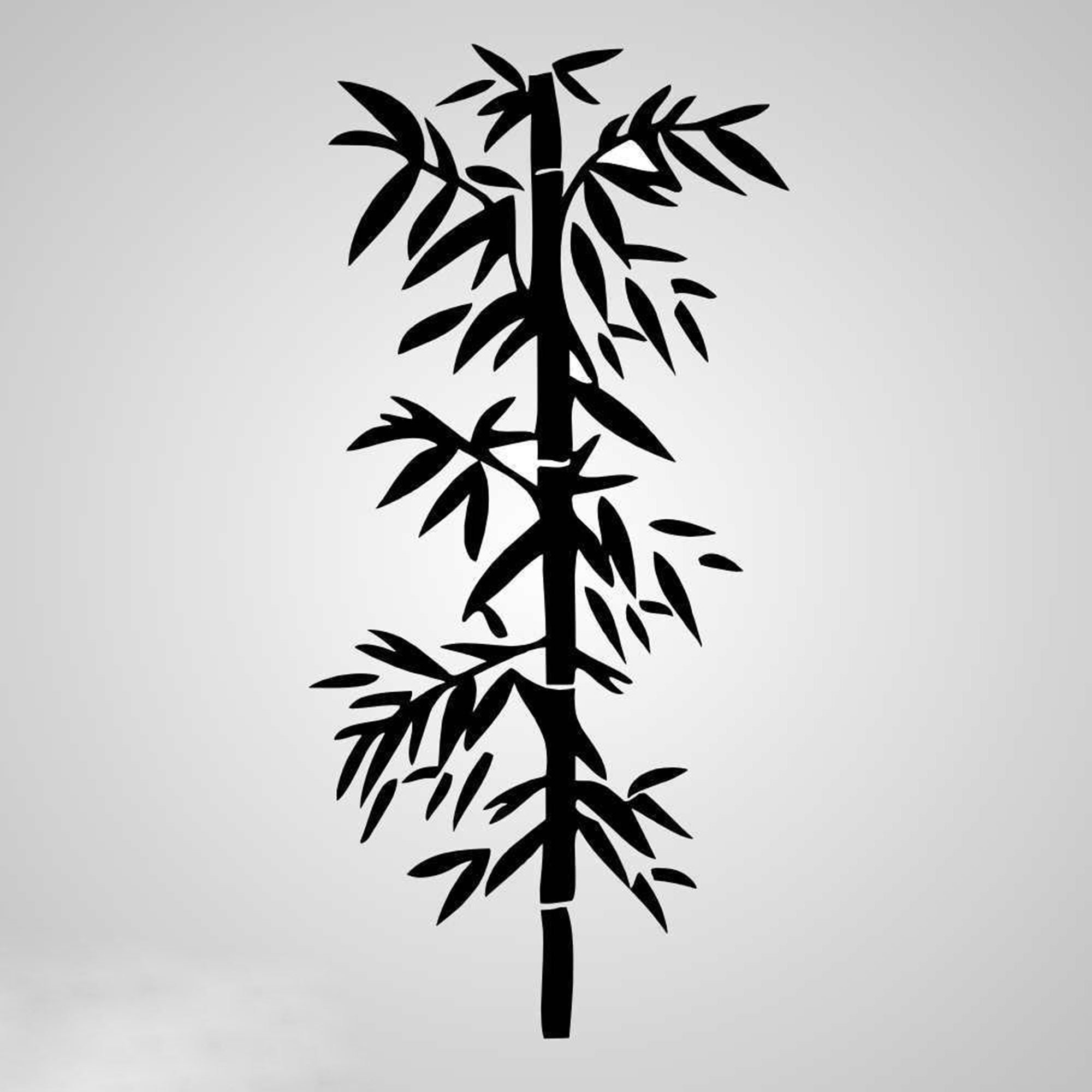 Bamboo Plant Exotic Tree Reusable Stencil Sizes A5 A4 A3 Etsy