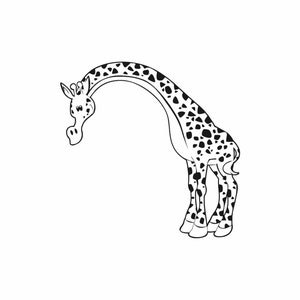 Happy Giraffe Over Bed Reusable Stencil Sizes A5 A4 A3 Craft Children Room Wall Decor DIY Love Baby Children Love / Kids107