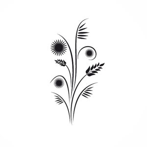 Ramoscello floreale e orecchio di grano Stencil riutilizzabile Dimensioni A5 A4 A3 Shabby Chic Craft / J3