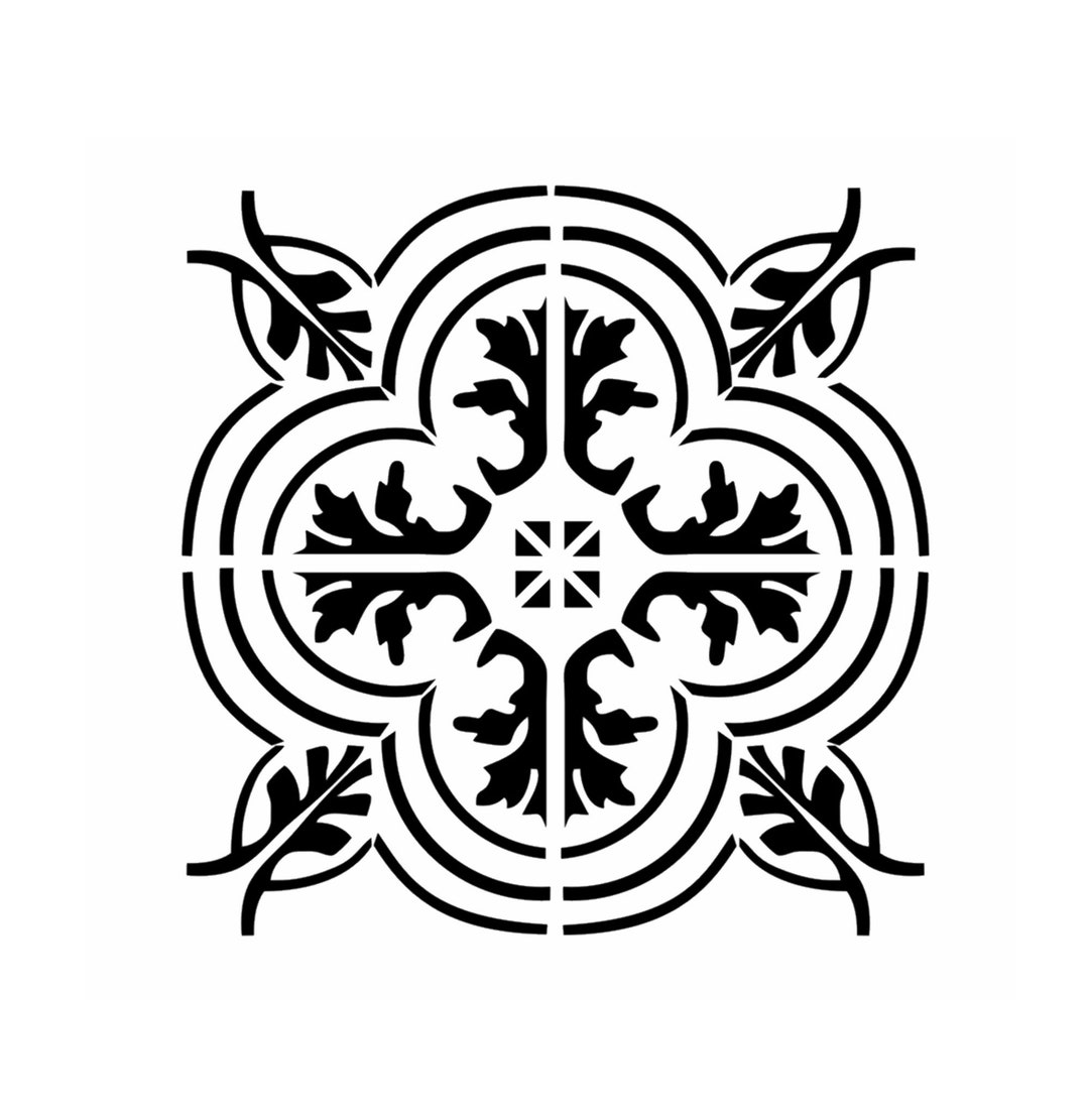 Moroccan Pattern Tile Reusable Stencil Size A5 A4 A3 Wall Decor Travel ...