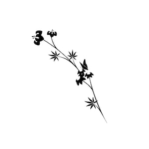 Butterfly Floral Twig Reusable Stencil Sizes A5 A4 A3 Shabby Craft Art DIY / J4