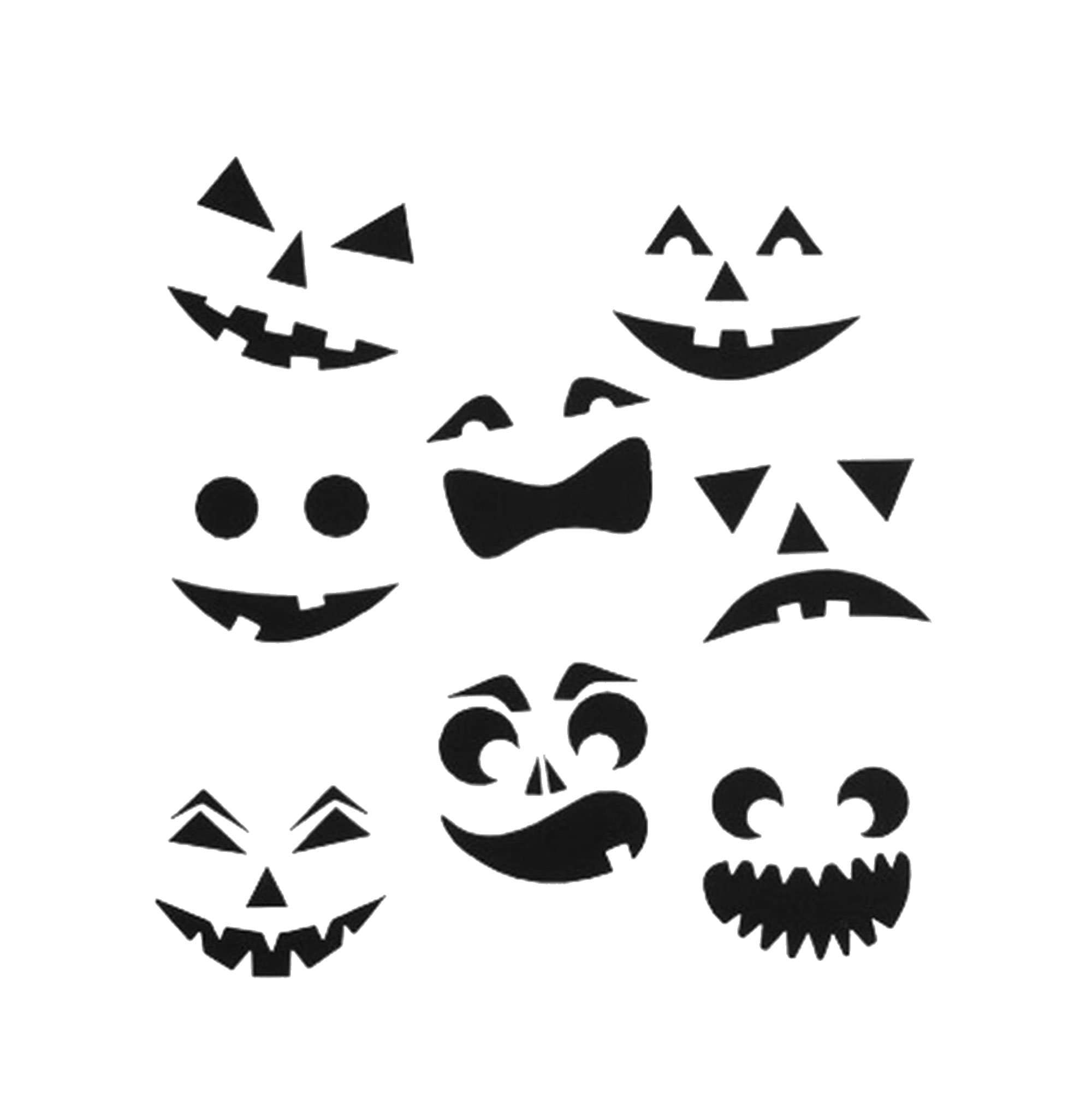 Produktbild von Halloween-Kunststoff-Schablonen, Kürbis-Gesicht, Groß