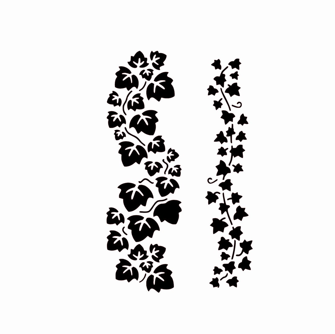 ivy-leaves-reusable-stencil-sizes-a5-a4-a3-shabby-chic-flora-modern-art