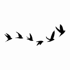 FLIEGENDE VÖGEL Wiederverwendbare Schablone Größen A5 A4 A3 Romantisch Shabby Chic Handwerk DIY/Vogel118