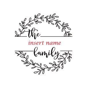 Gepersonaliseerde familienaam stencil op maat gemaakte occasionele kaart huwelijksfeest C5