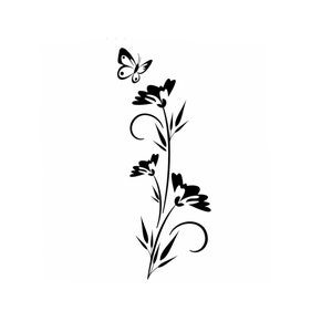 Flowers Bouquet BIG SIZES Reusable Stencil or Self Adhesive Stencil Decoration Home Art Shabby Chic Romantic  / J44