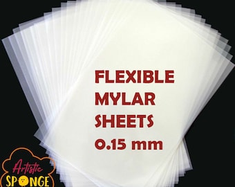 Empty Mylar Stencil Sheets 125 mic 0.15mm A6 A5 A4 A3 Blank Translucent Durable