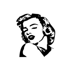 Marilyn Monroe Reusable Stencil Sizes A5 A4 A3 Art Famous People Movie Star Actress Singer / Marilyn2
