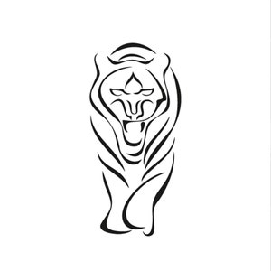 Tiger Artistic Sketch Reusable Stencil Sizes A5 A4 A3 Modern Kids room Wild / Animal80