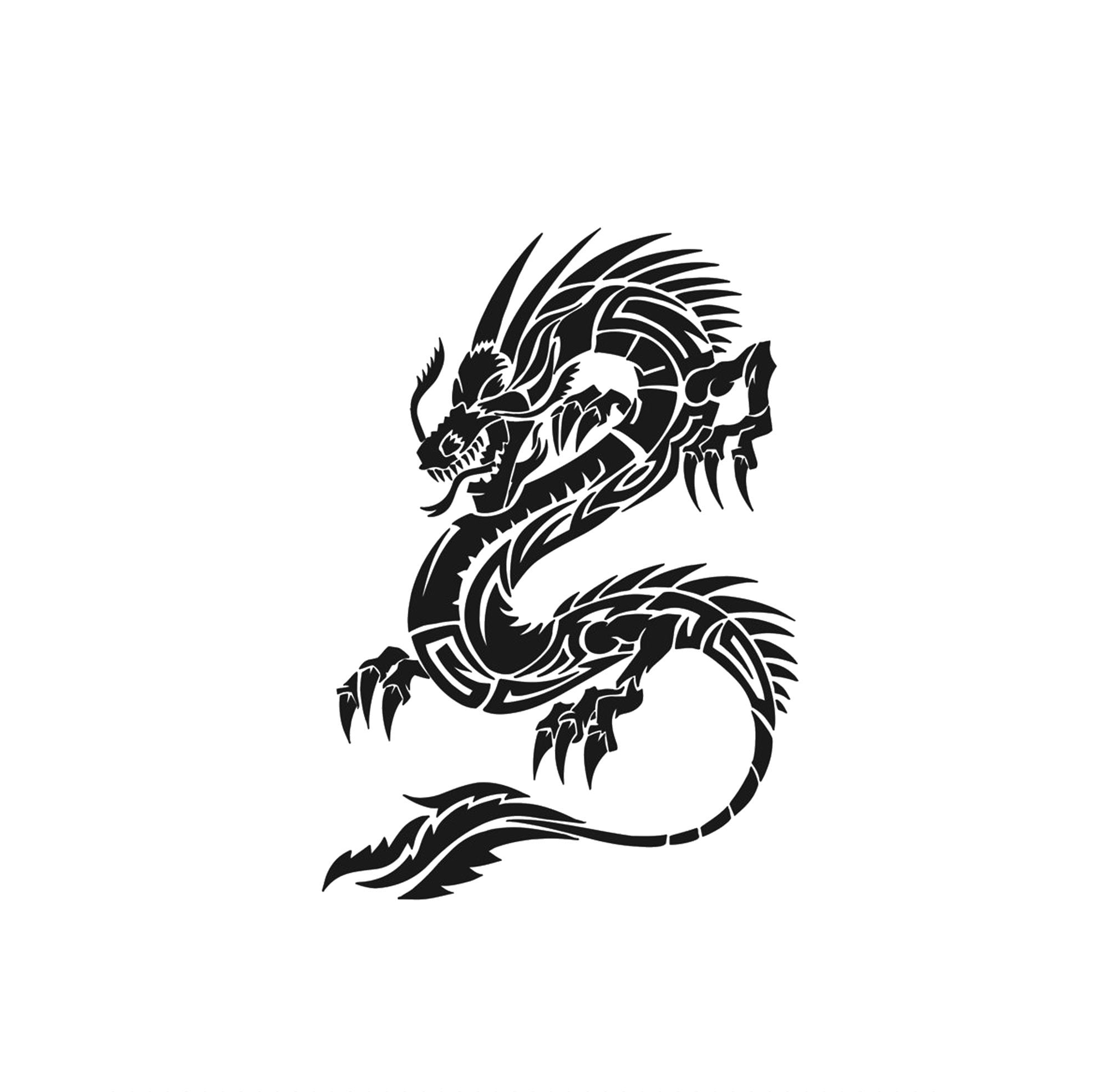 chinese-japanese-dragon-reusable-stencil-sizes-a5-a4-a3-wall-decor-art-craft-drag1-etsy