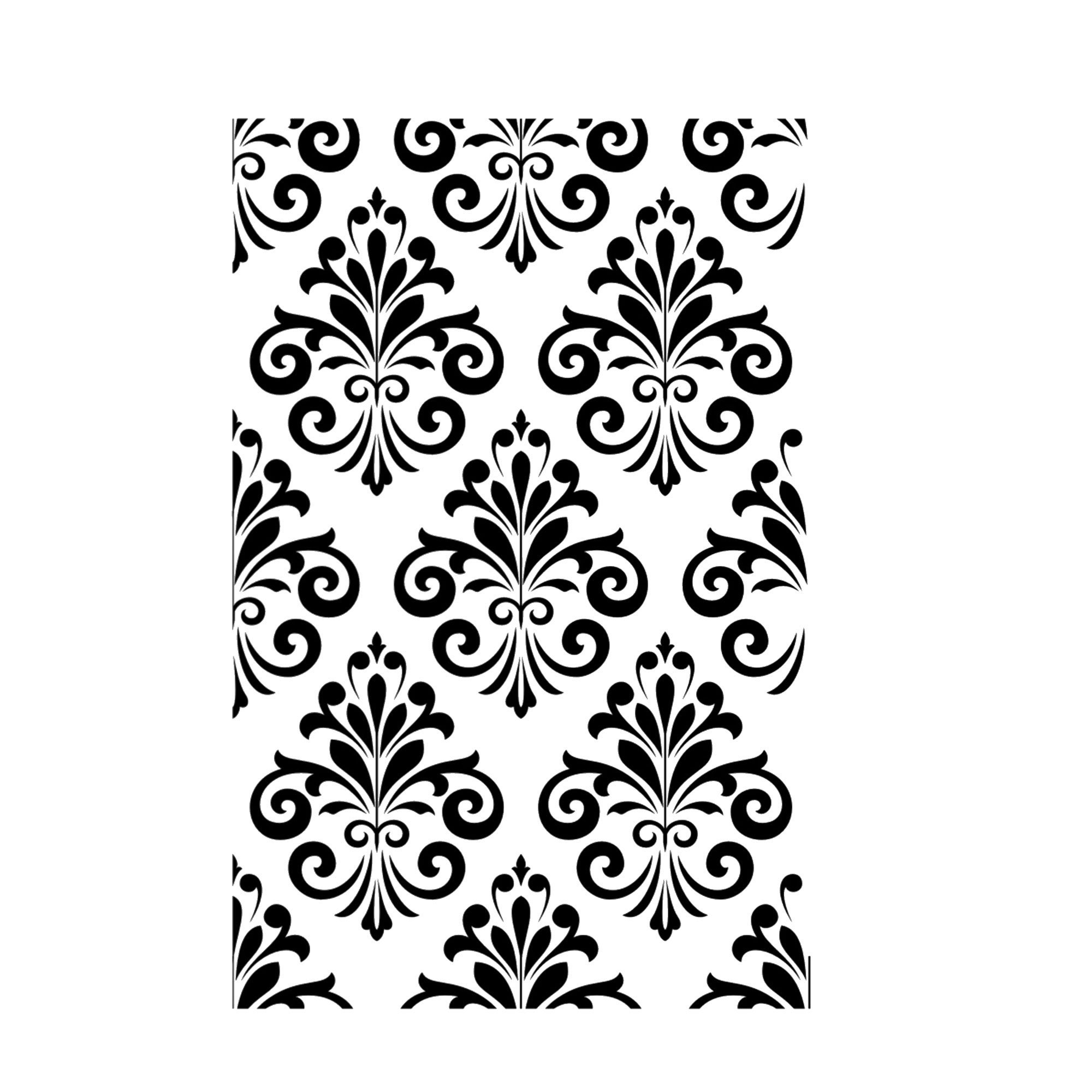 Damask Pattern Onlay Stencil Mold for Cakes and DIY Arts & Crafts