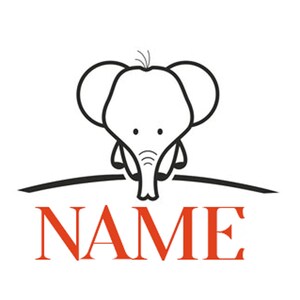 Elefante Stencil personalizzato Baby Child Kids Nome Boy Girl Birthday Occasional Card Celebration Bespoke U8