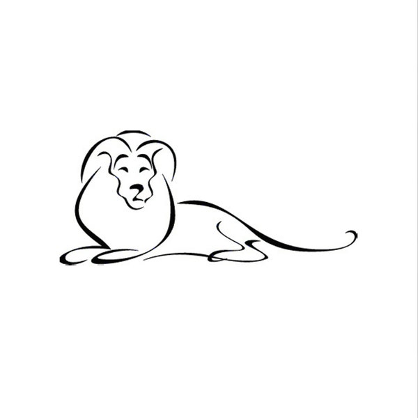 Lion Artistic Sketch Reusable Stencil Sizes A5 A4 A3 Decor Modern Kids / Animal79