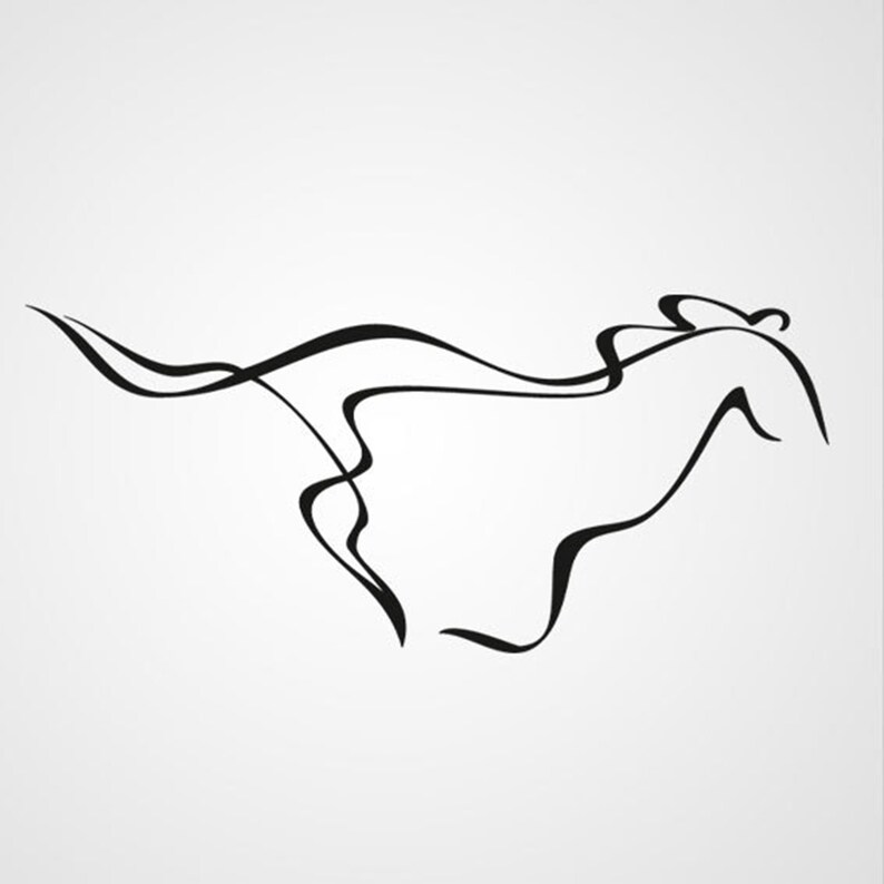 Running Genuine Horse Artistic Sketch Sizes A5 Mo Reusable A4 Milwaukee Mall Stencil A3