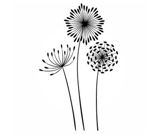 DANDELIONS Reusable Stencil Sizes A5 A4 A3 Romantic Shabby Chic Craft DIY Art / F23