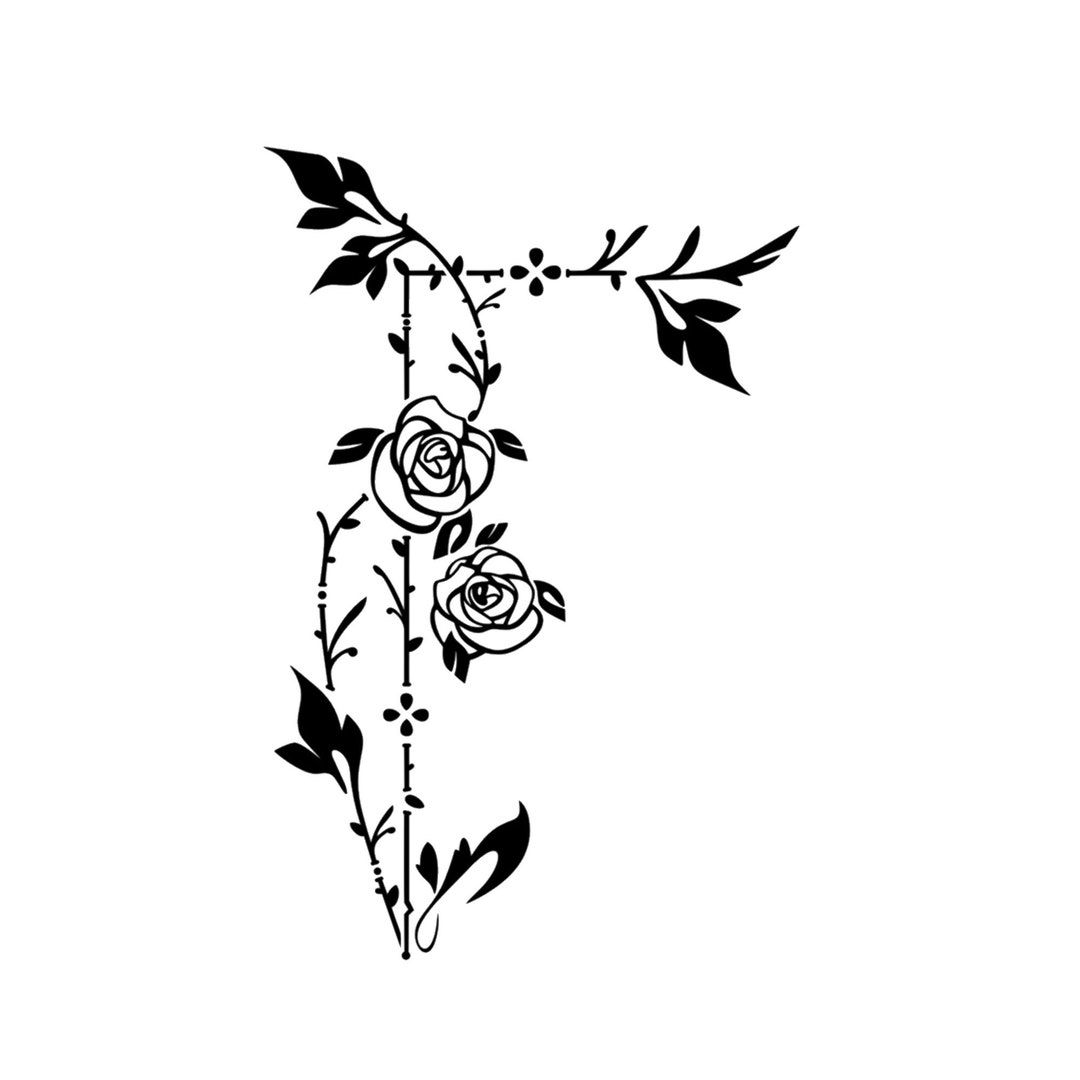 ROSE CORNER Reusable Stencil Sizes A5 A4 A3 Romantic Flora Valentine's ...