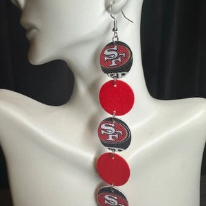 San Francisco Earrings, SF Football Earrings, Bang Bang Niner Gift, SF Gifts for Her, SF Jewelry, San Francisco Gifts for Her